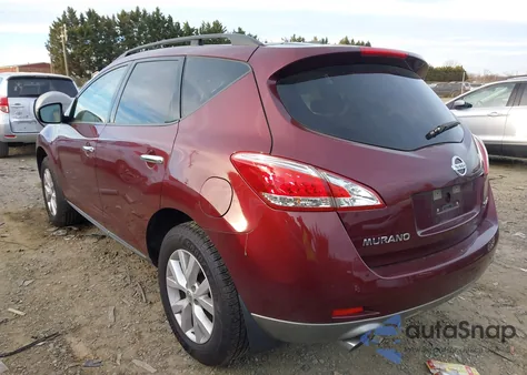 2012 Nissan Murano Sl z USA, uszkodzony, nr VIN JN8AZ1MW3CW221239